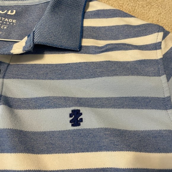 Men's Izod Short Sleeve Stripe Polo Shirt - Picture 2 of 4